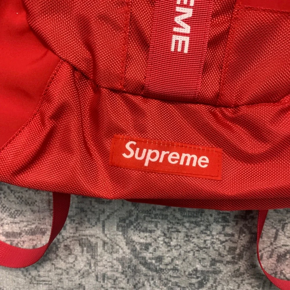 Supreme Backpack FW22 Red Cordura Nylon Bag Logo Webbing Streetwear